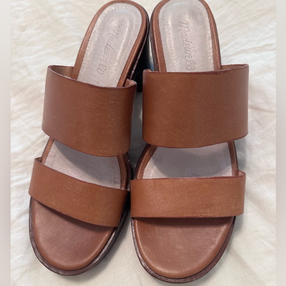 Madewell leather strappy clog sandals